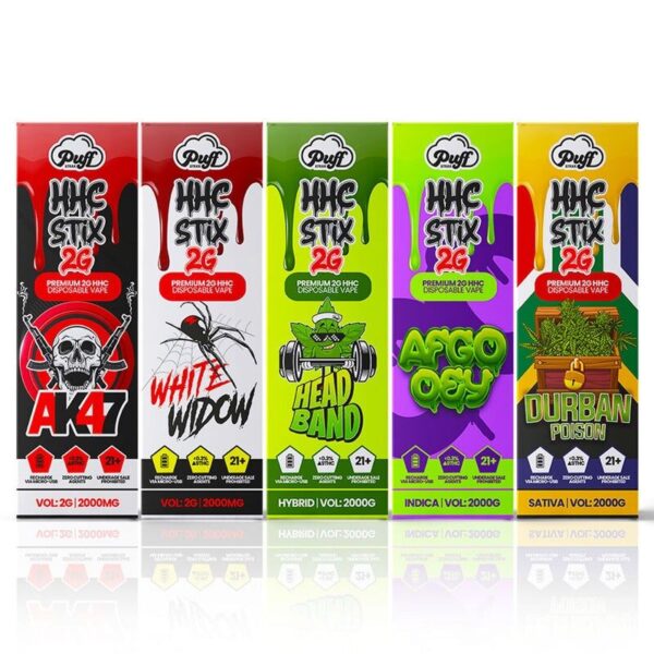 Puff Xtrax HHC Stix 2G Disposable Vape: 2000mg HHC-O with CCELL® Technology for Premium Flavor and Potency
