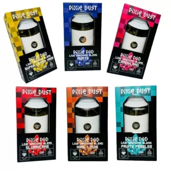 Pixie Pod Live Diamond Blend THC-A Vape – 4ml Premium Oil Disposable Kit with Mesh Coil and Transparent Window