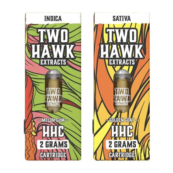 Two Hawk Extracts HHC Pod Cartridge – 2000mg with Tropical and Melon Flavors, High Potency and 510 Thread Connection