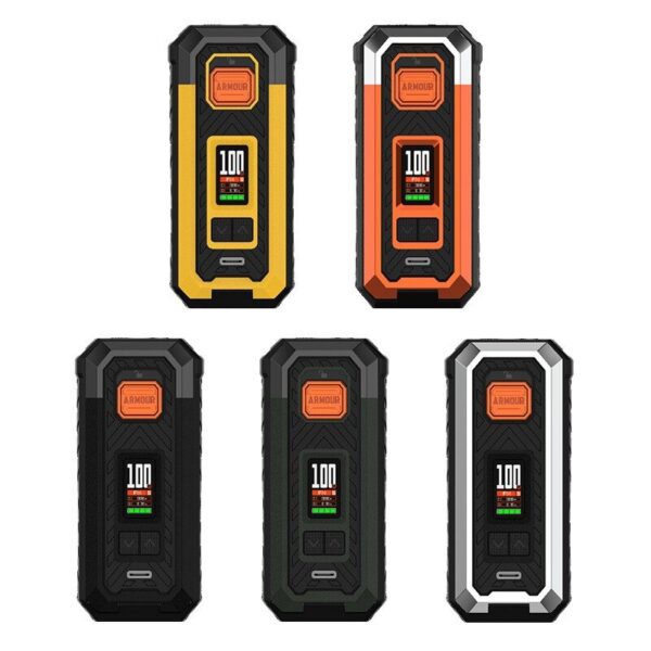 Vaporesso Armour S Mod: 100W Single Battery Box Mod with TFT Display and TPU Durability