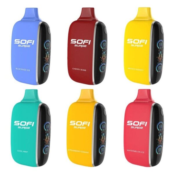 Sofi Surge Zero Nicotine 25000: High Puff Count Nicotine-Free Vape with LED Display and Multi-Mode Control