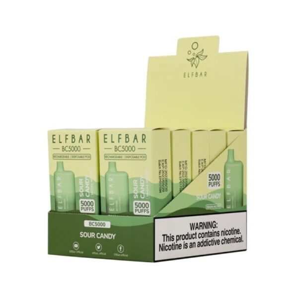 (10-PACK) Elf Bar BC5000 Disposable Vape Kit – 13ml Pre-Filled, 5000 Puffs Each with Rechargeable Battery and Mesh Coil